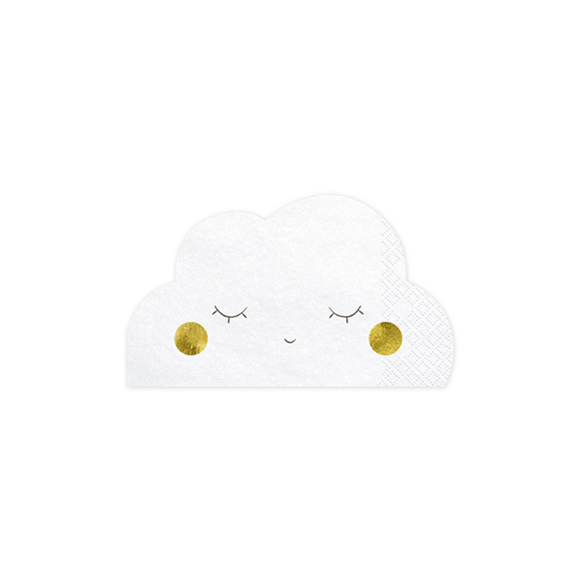 20 serviettes de table tendance - 16 cm - Nuage
