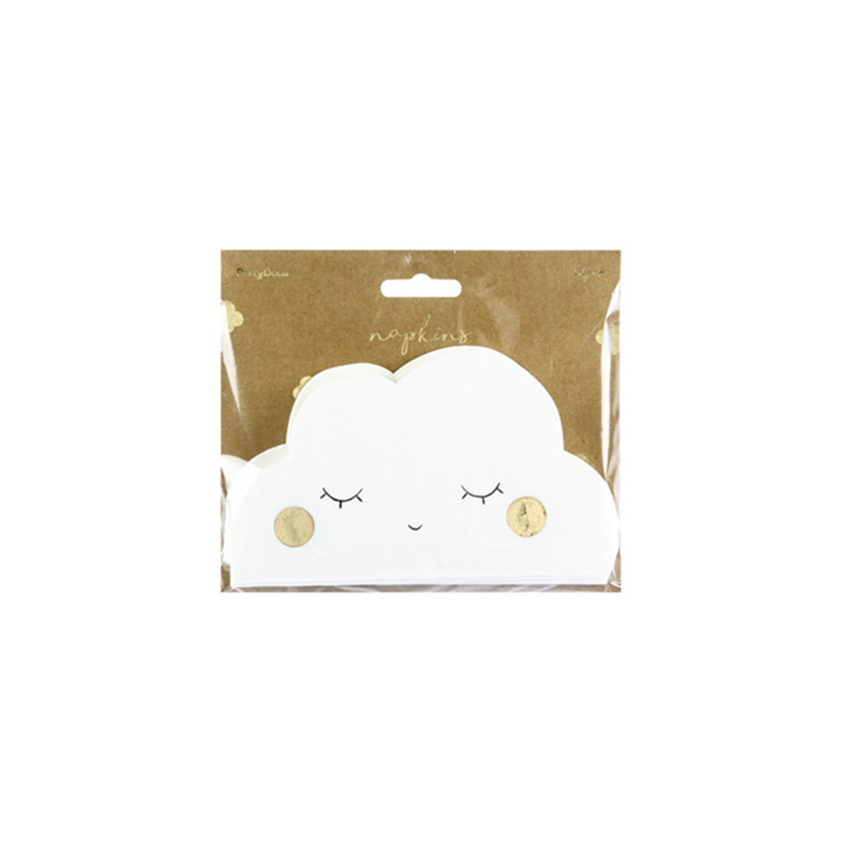 20 serviettes de table tendance - 16 cm - Nuage