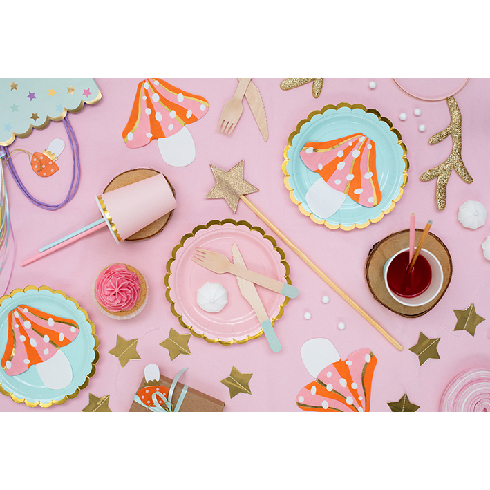 20 serviettes de table tendance - 13cm - Champignon