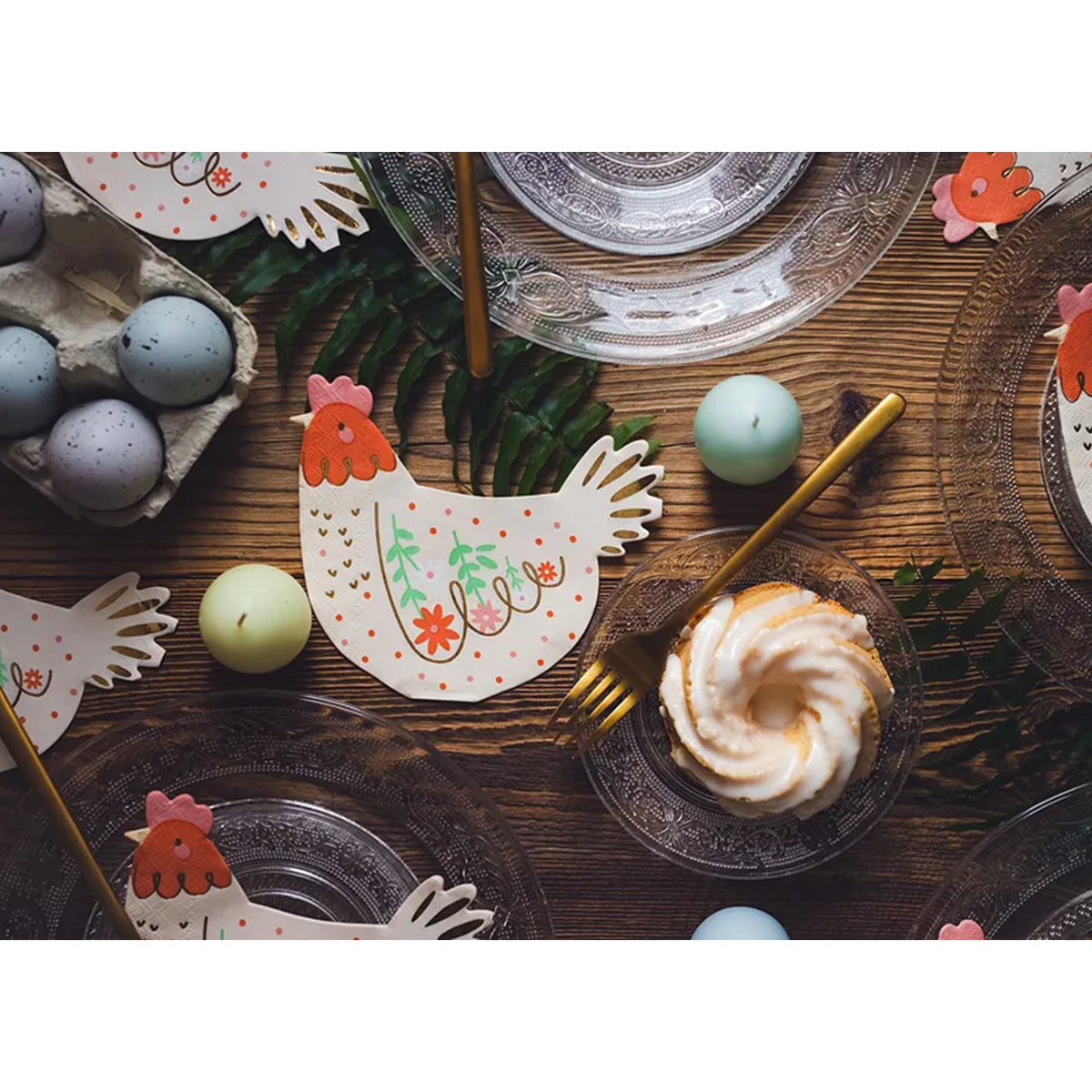 20 serviettes – Poulet en papier