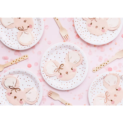 20 serviettes de table tendance – 16 cm – Souris