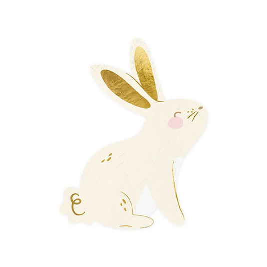 20 Serviettes tendance - 15cm - Lapin