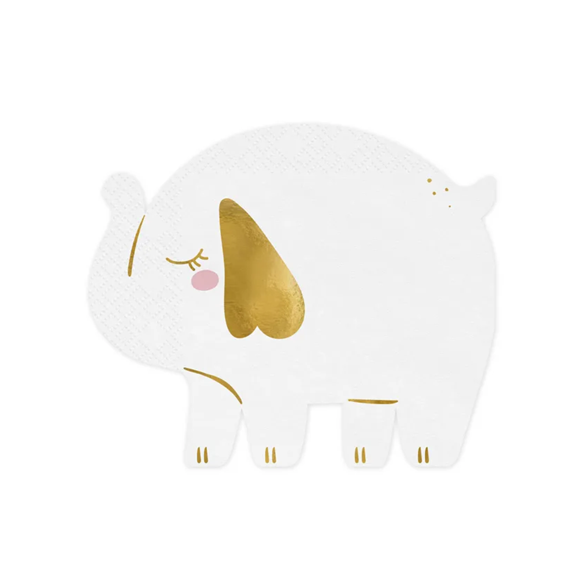 12 serviettes tendance - 16 cm - Éléphant
