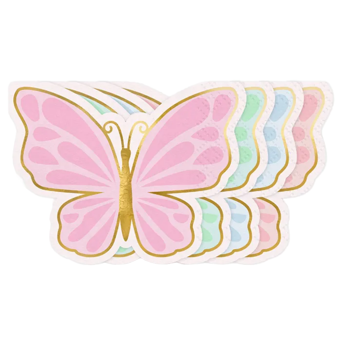 12 serviettes tendance - 16 cm - Papillon