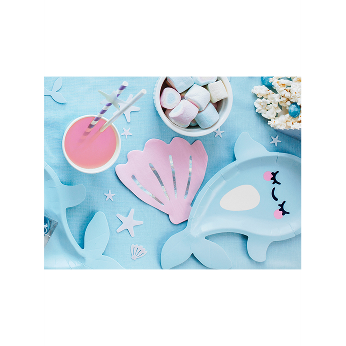 20 serviettes de table Trend - 13 cm - Coquillage