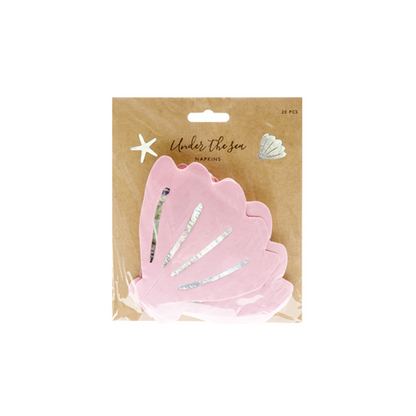 20 serviettes de table Trend - 13 cm - Coquillage