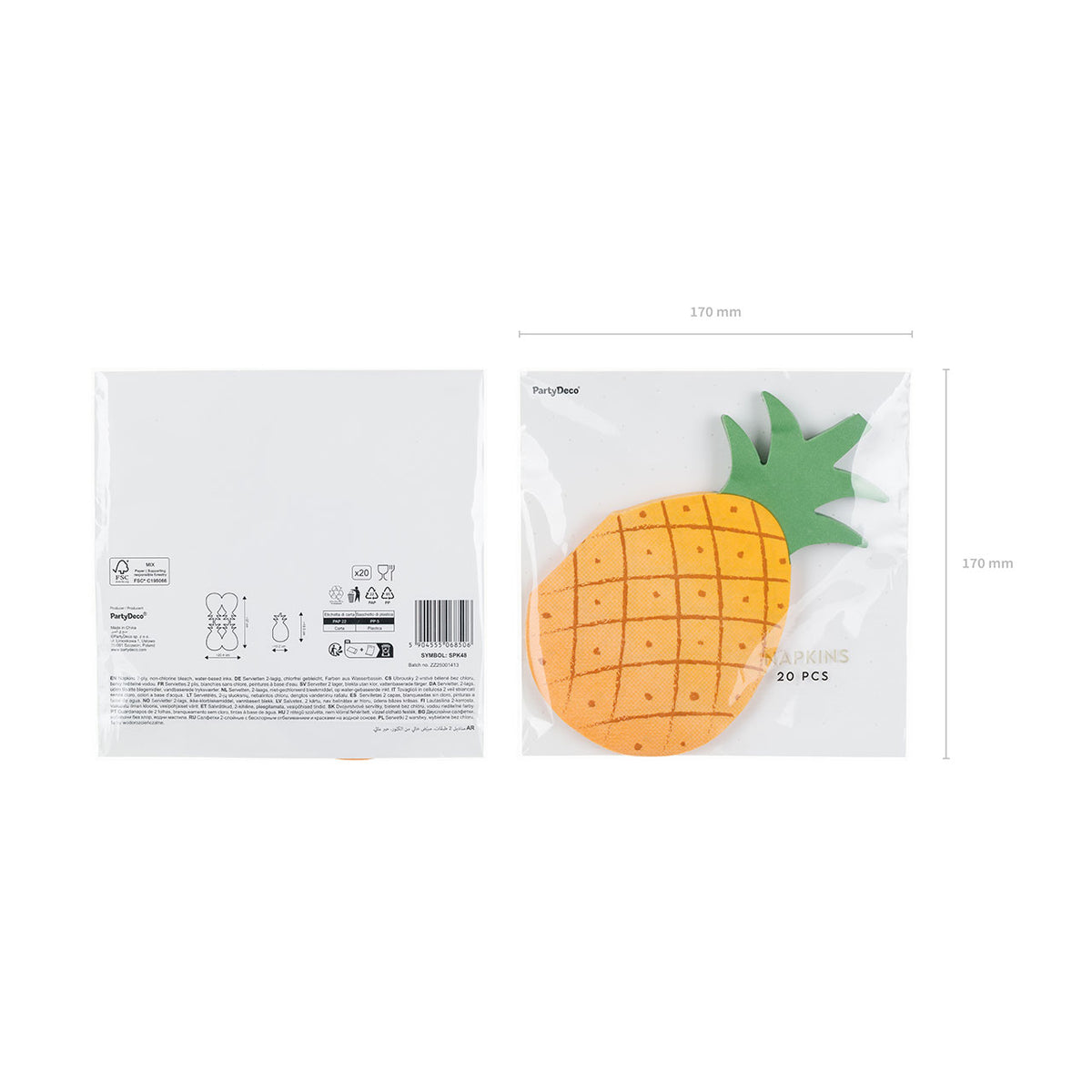 20 serviettes - Ananas