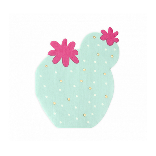 20 serviettes tendance - 13cm - Cactus