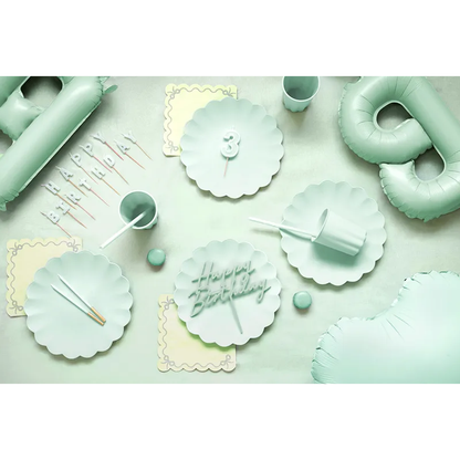 12 pailles en plastique - Sauge
