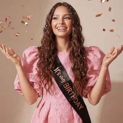 1 Sash - It's my birthday - Zwart