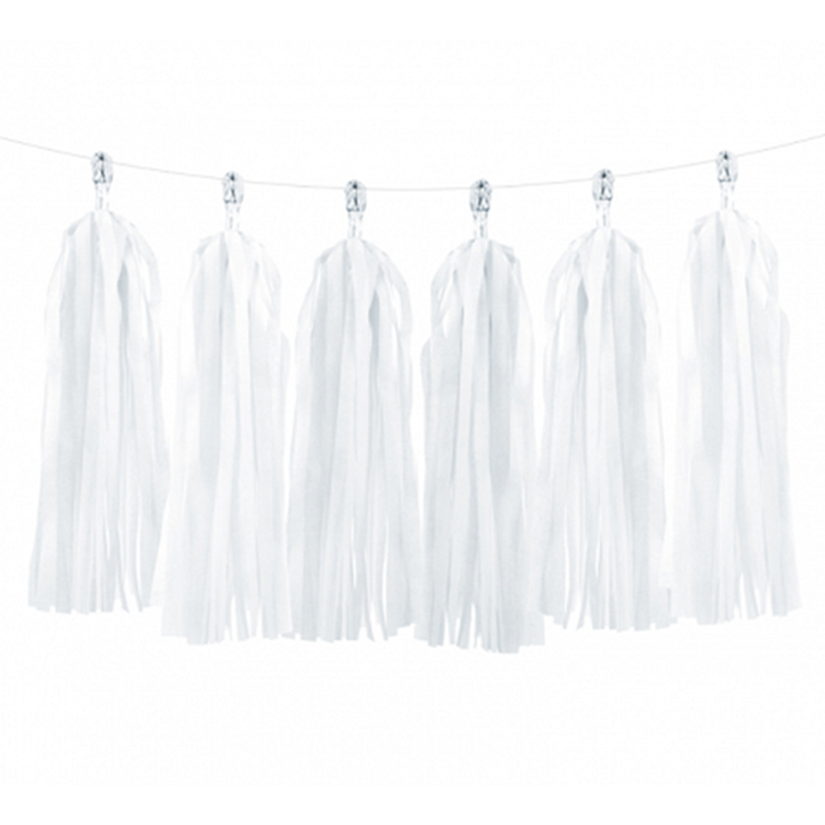 1 Guirlande de pompons - 1,5m - Blanc