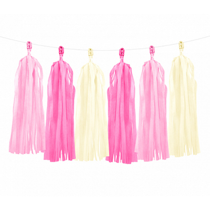 1 guirlande à pompons - 1,5m - Girly