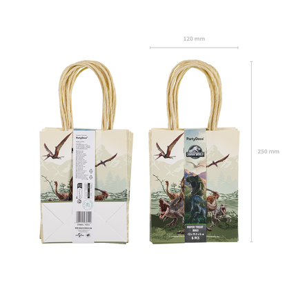 6 sacs cadeaux en papier - Jurassic World