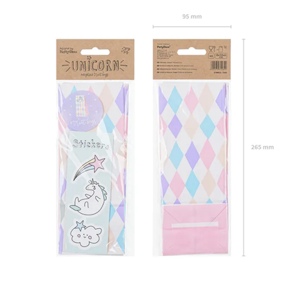 6 Pochettes cadeaux - Licorne