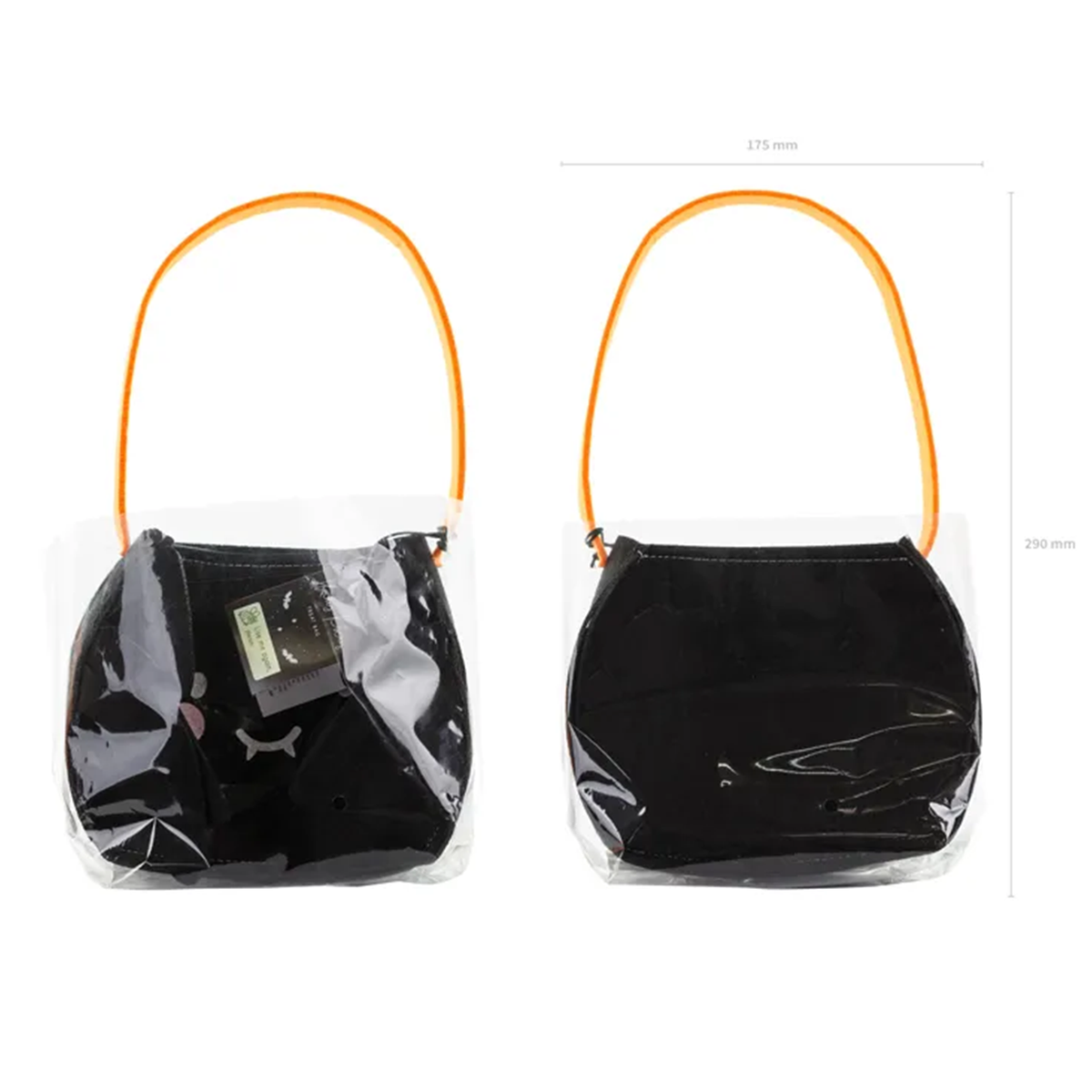 1 Sac d'Halloween araignée - Noir