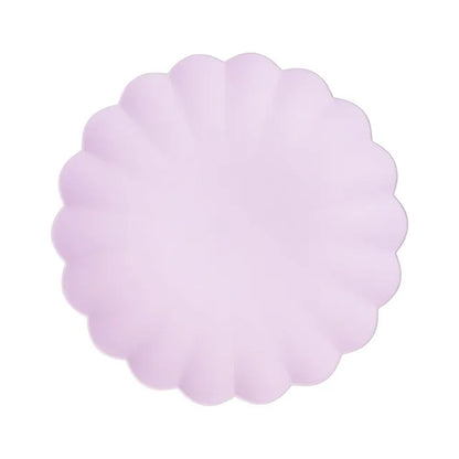 4 plastic borden - ruche - violet
