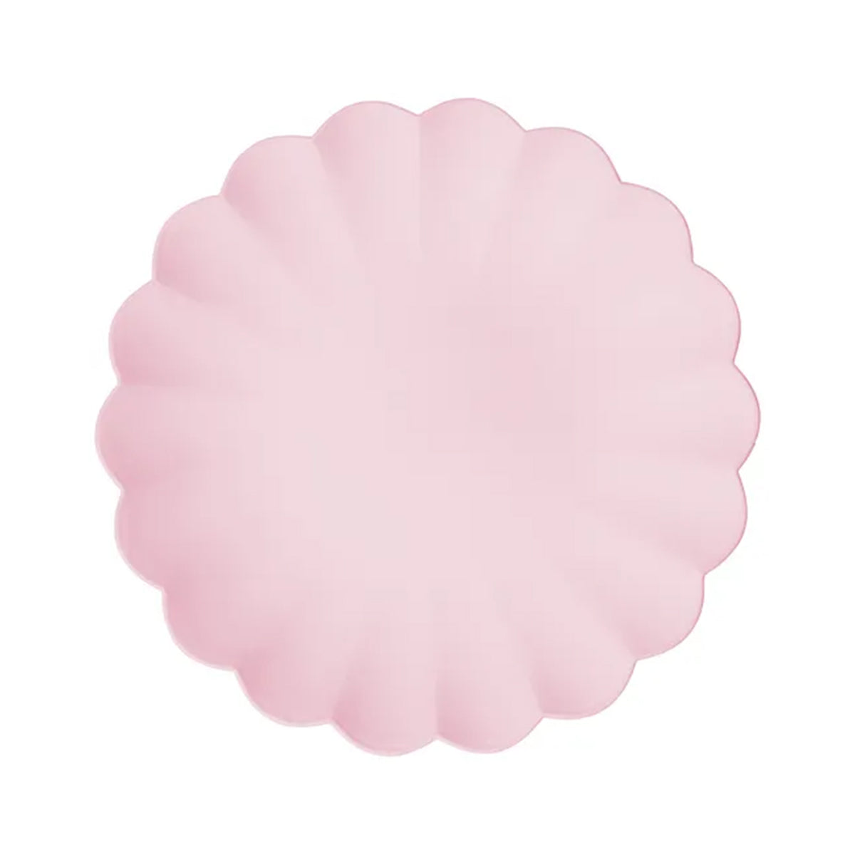 4 Assiettes en plastique - Volant - Rose