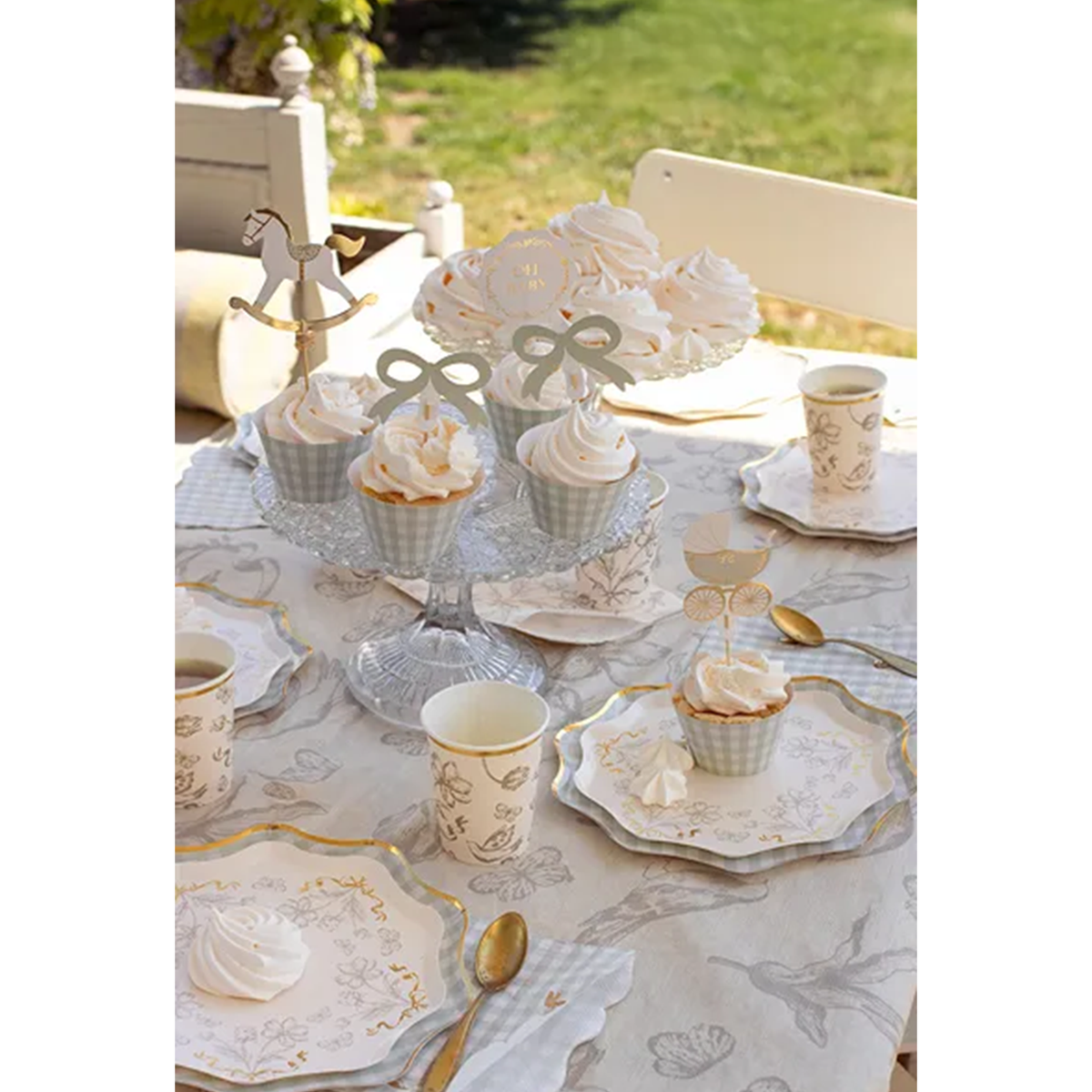 6 assiettes en carton - Fleurs - 23 cm - Assortiment