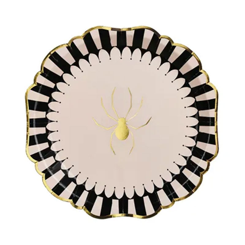 6 assiettes en carton - Araignées - 23 cm