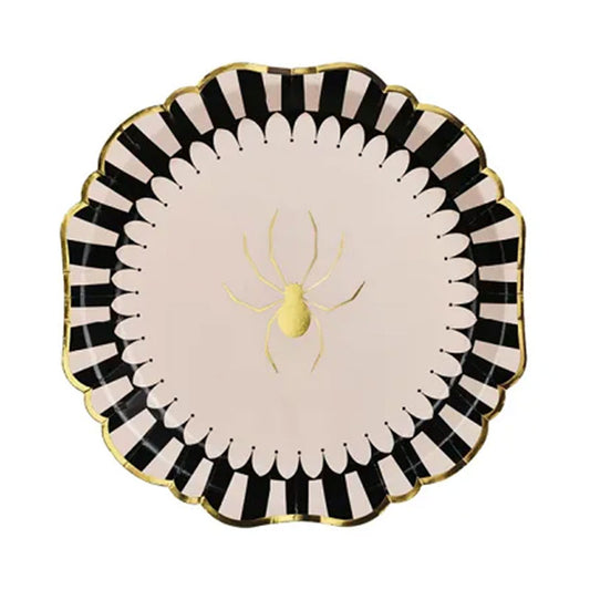 6 assiettes en carton - Araignées - 23 cm