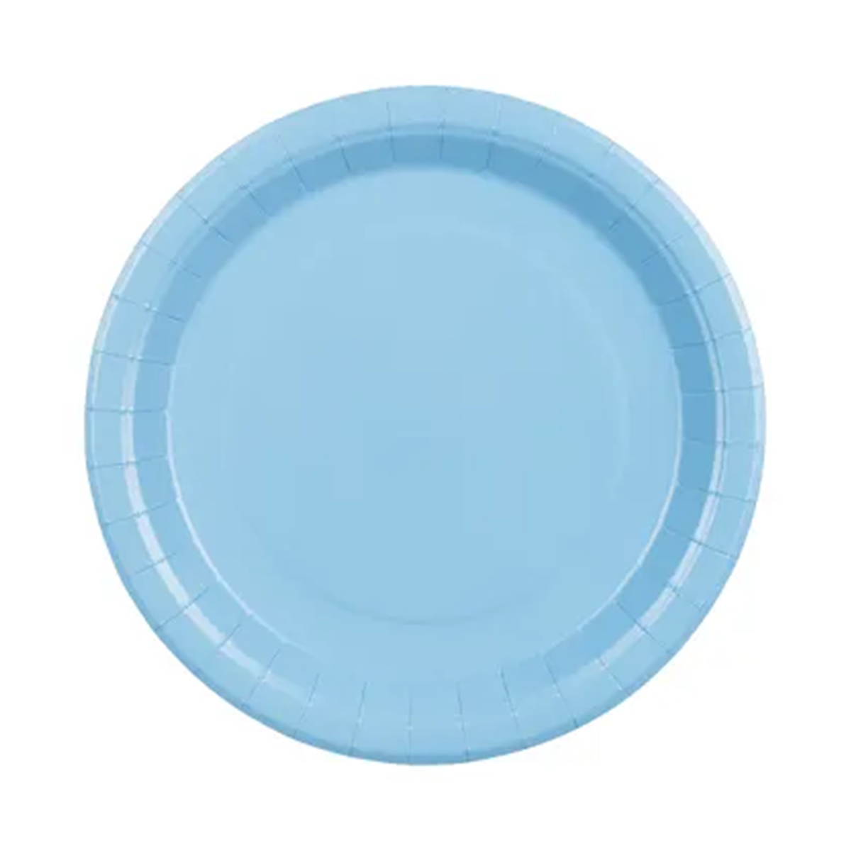 6 papieren borden - Lichtblauw - 23 cm