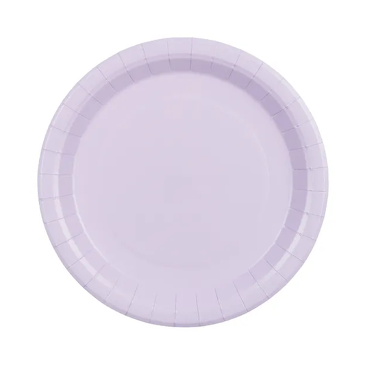 6 assiettes en carton - Lavande - 23cm
