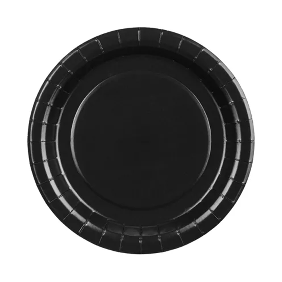 6 assiettes en carton - Noir - 23cm