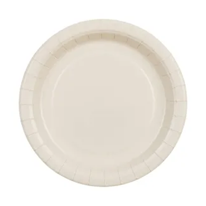 6 kartonnen borden - Beige - 23cm