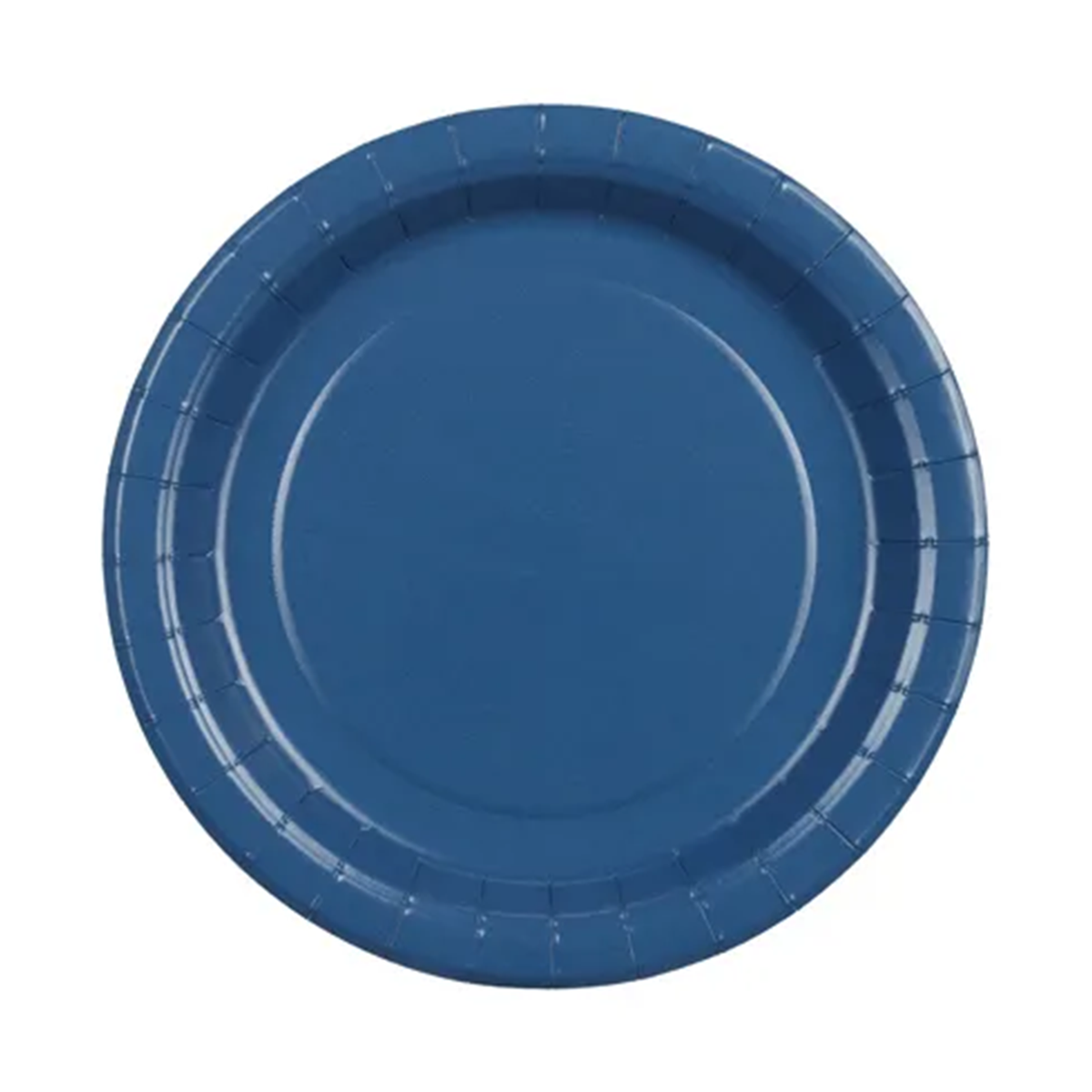 6 assiettes en carton - Bleu foncé - 23cm