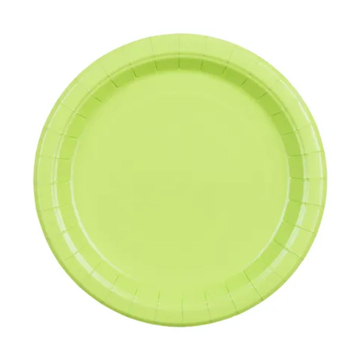 6 assiettes en carton - Vert clair - 23 cm