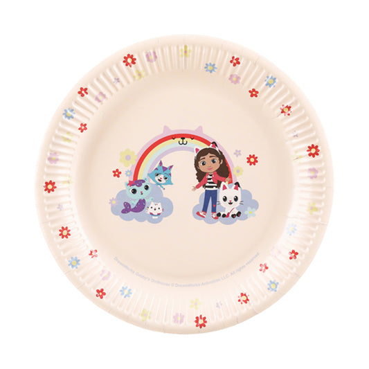 6 Assiettes en carton - Gabby et la Maison Magique Arc-en-ciel
