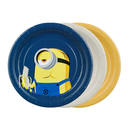 6 Assiettes en carton - Minions - 18cm