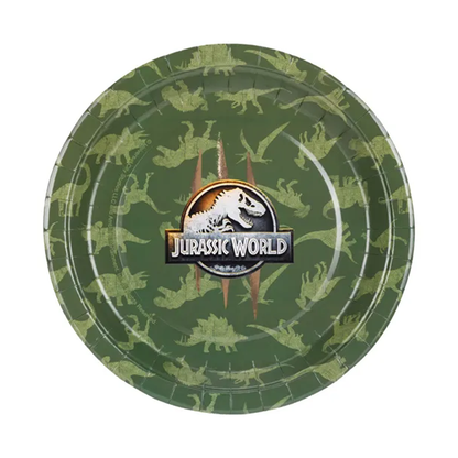 6 Kartonnen bordjes - Jurassic World - 23cm