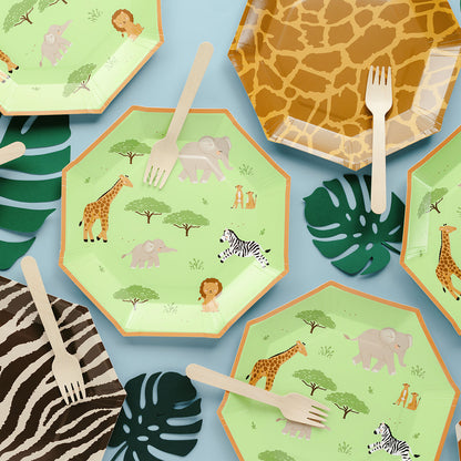 6 assiettes en carton - Safari
