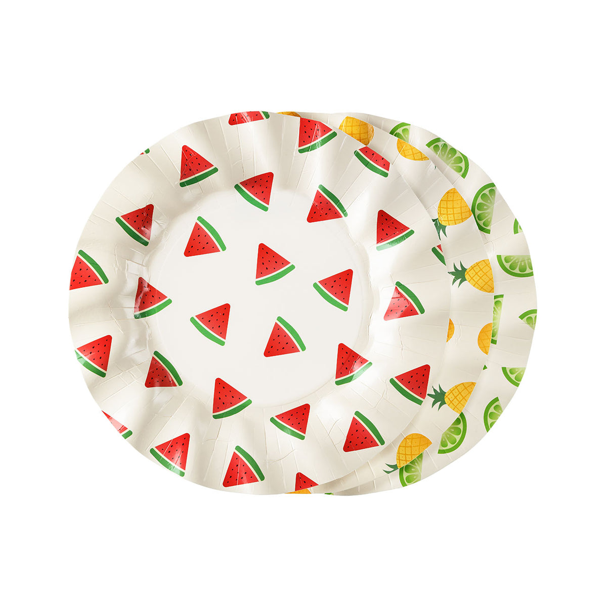 6 kartonnen bordjes - Fruit
