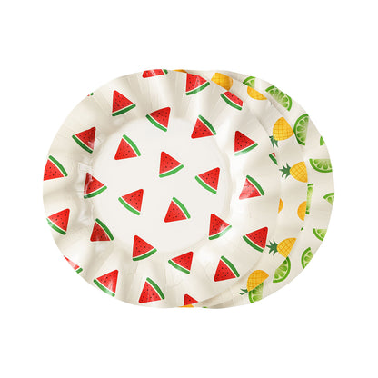6 kartonnen bordjes - Fruit