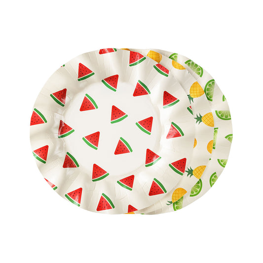 6 kartonnen bordjes - Fruit