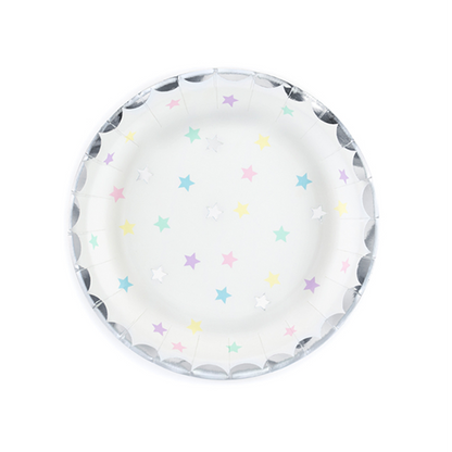 6 assiettes en carton Trend - Ø 18cm - Licorne