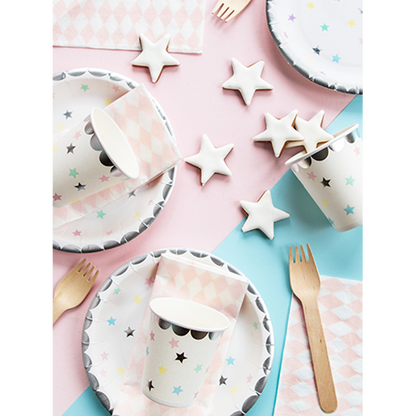 6 assiettes en carton Trend - Ø 18cm - Licorne
