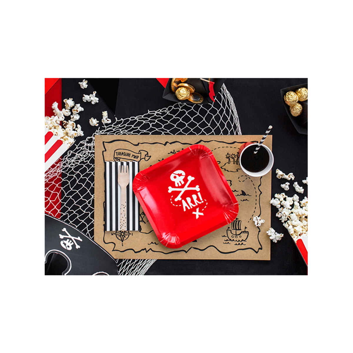 6 assiettes en carton Trend - Ø 20cm - Pirates Party