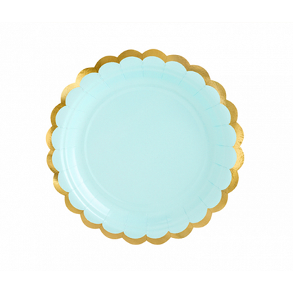 6 kartonnen borden Trend - Ø 18cm - Pastel Mint