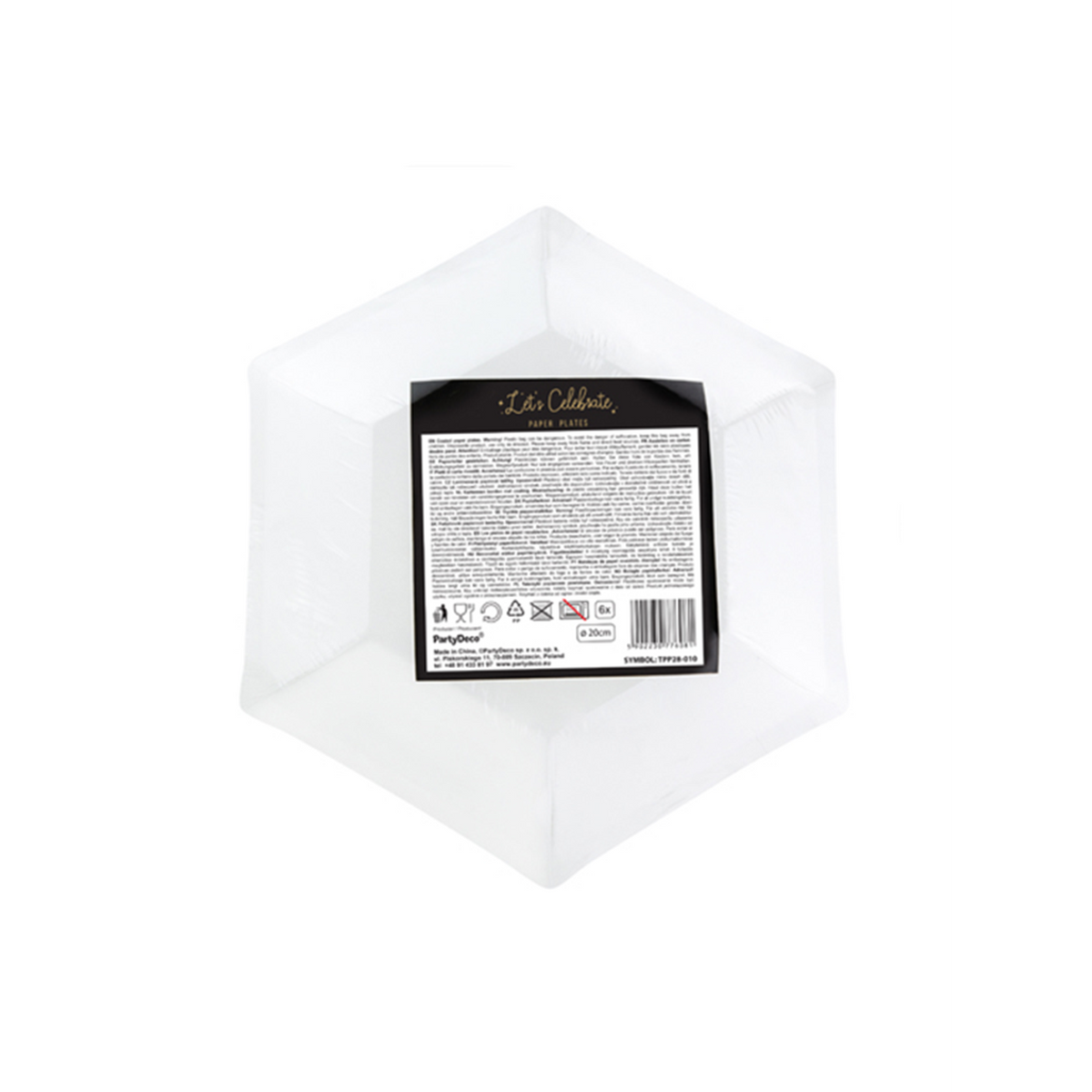 6 assiettes en carton Tendance - Ø 20cm - Célébrons