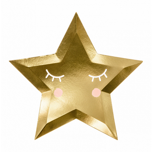 6 kartonnen borden Trend - Ø 27cm - Little Star