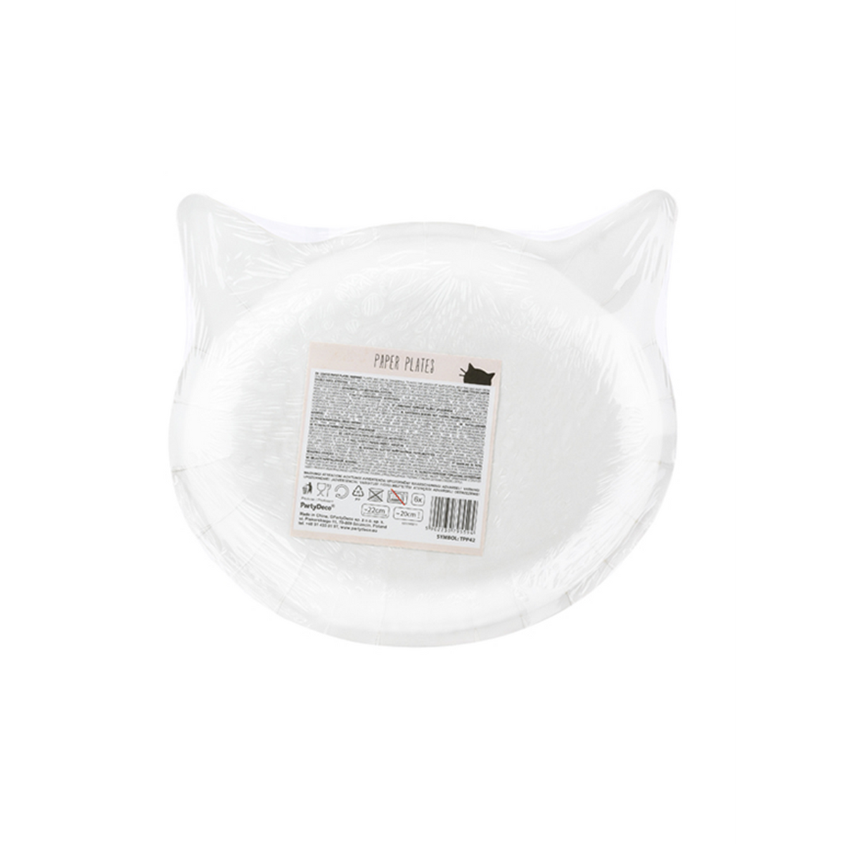 6 kartonnen borden Trend - Ø 22 cm - Kat