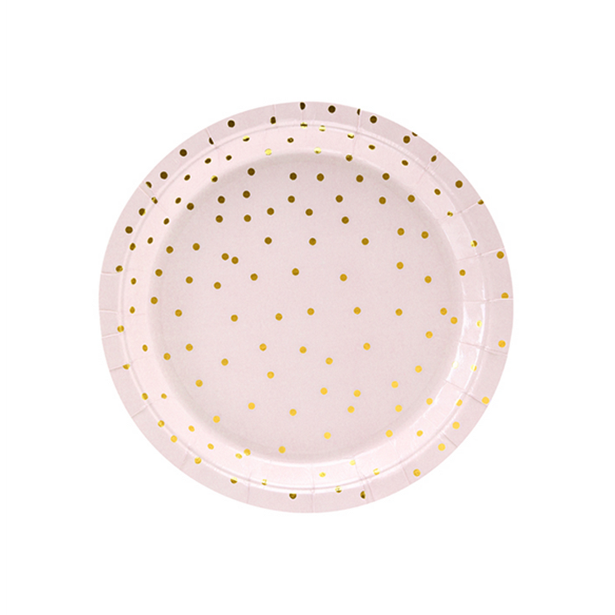 6 assiettes en carton Trend - Ø 18cm - Pois Roses