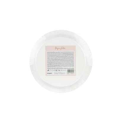 6 assiettes en carton Trend - Ø 18cm - Pois Roses