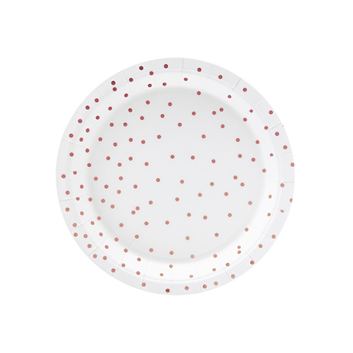6 kartonnen bordjes Trend - Ø 18cm - Dots Wit