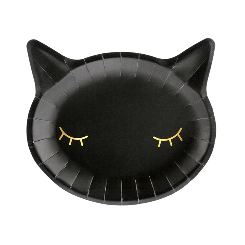6 papieren borden Trend - Ø 22cm - Cat