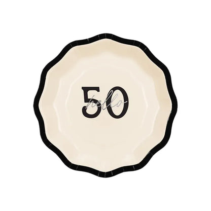 6 assiettes en carton - Ø 18 cm - Hello 50