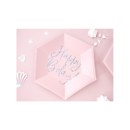 6 assiettes en carton Trend - Ø 20 cm - Happy Birthday Shine